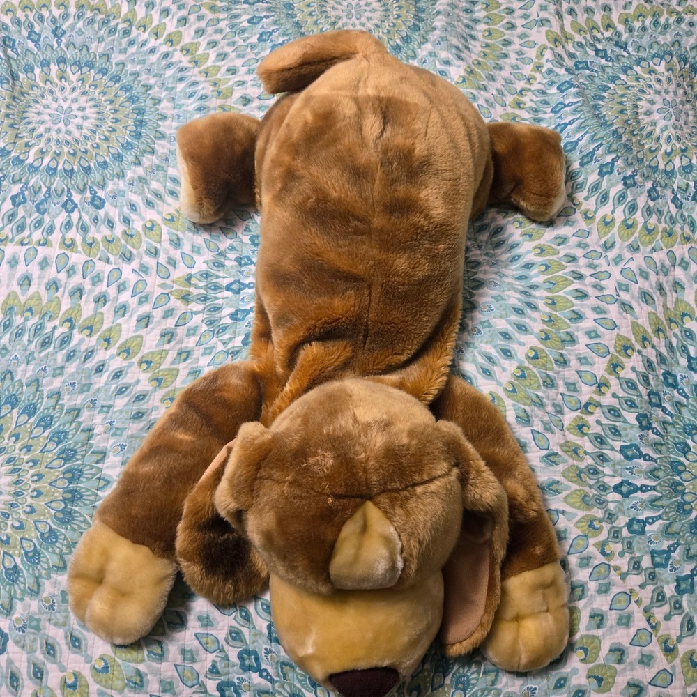 Animal Alley Toys R Us Large Floppy Bloodhound Dog Plush Brown Tan 33 Inch 2000 - Picture 2 of 6